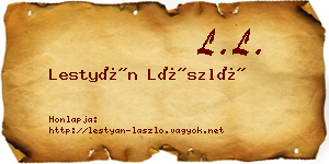 Lestyán László névjegykártya