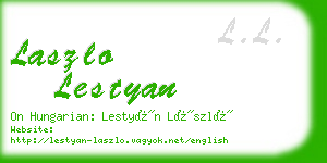 laszlo lestyan business card